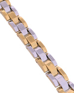 Thumbnail for VOJ Magnetic Gold Stainless Steel Dual Color Bracelet For Men