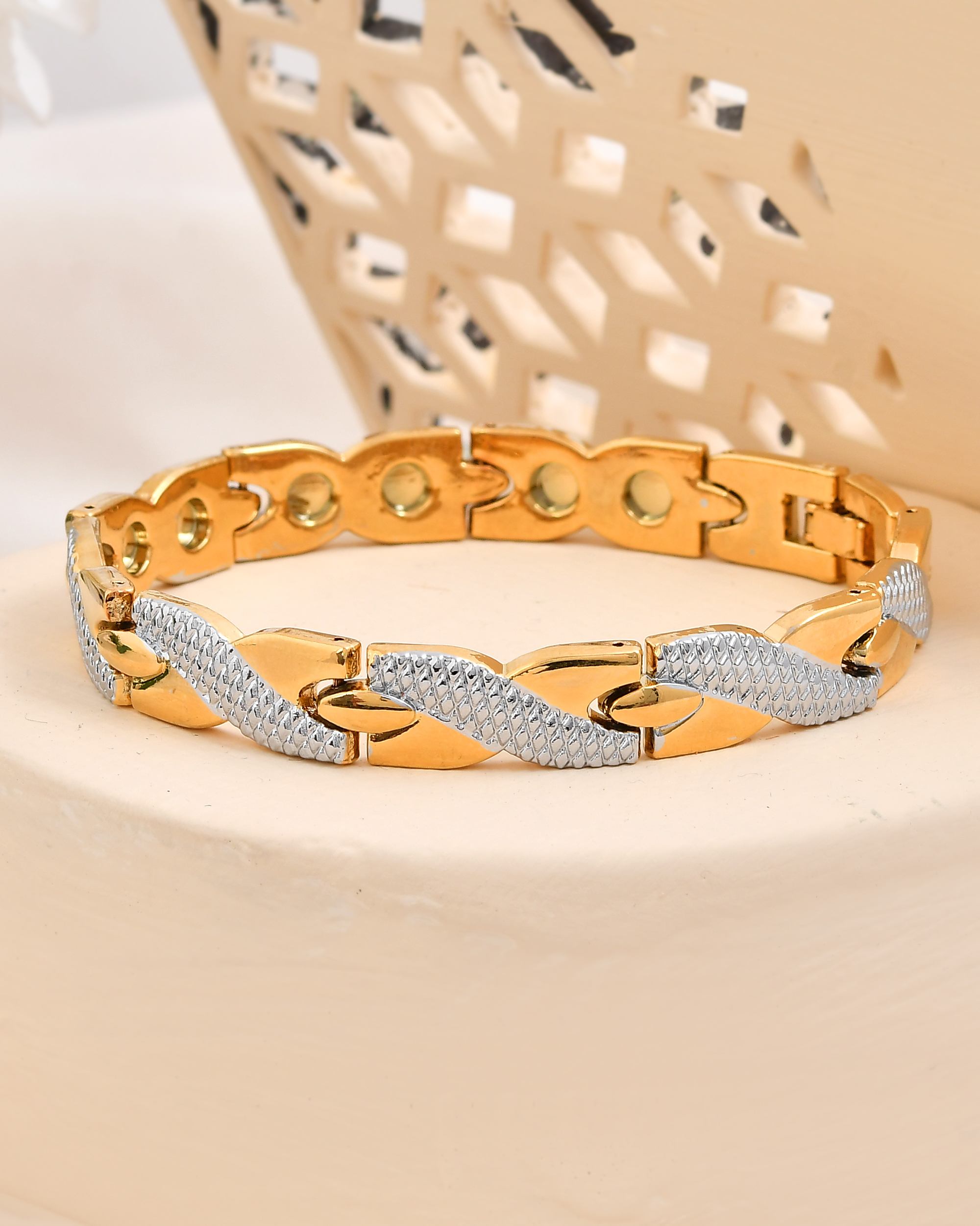 VOJ Double Ton Titanium Energy Health Bracelets For Men