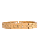 Thumbnail for VOJ Gold Polished Textured Men's Bracelet