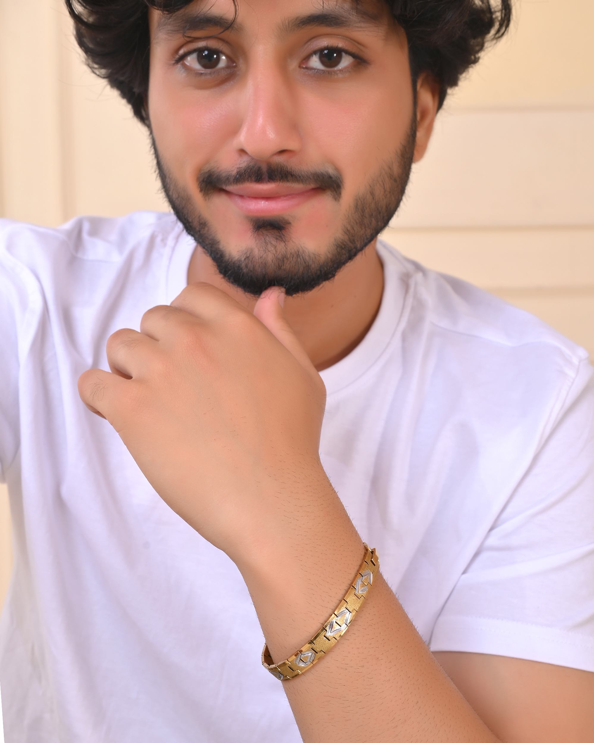 VOJ Dual Plated Textured Men’s Bracelet