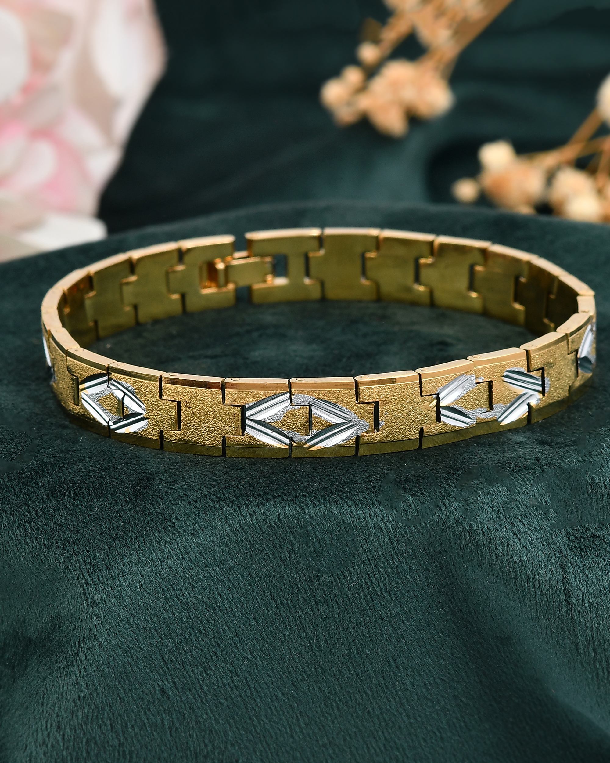 VOJ Dual Plated Textured Men’s Bracelet