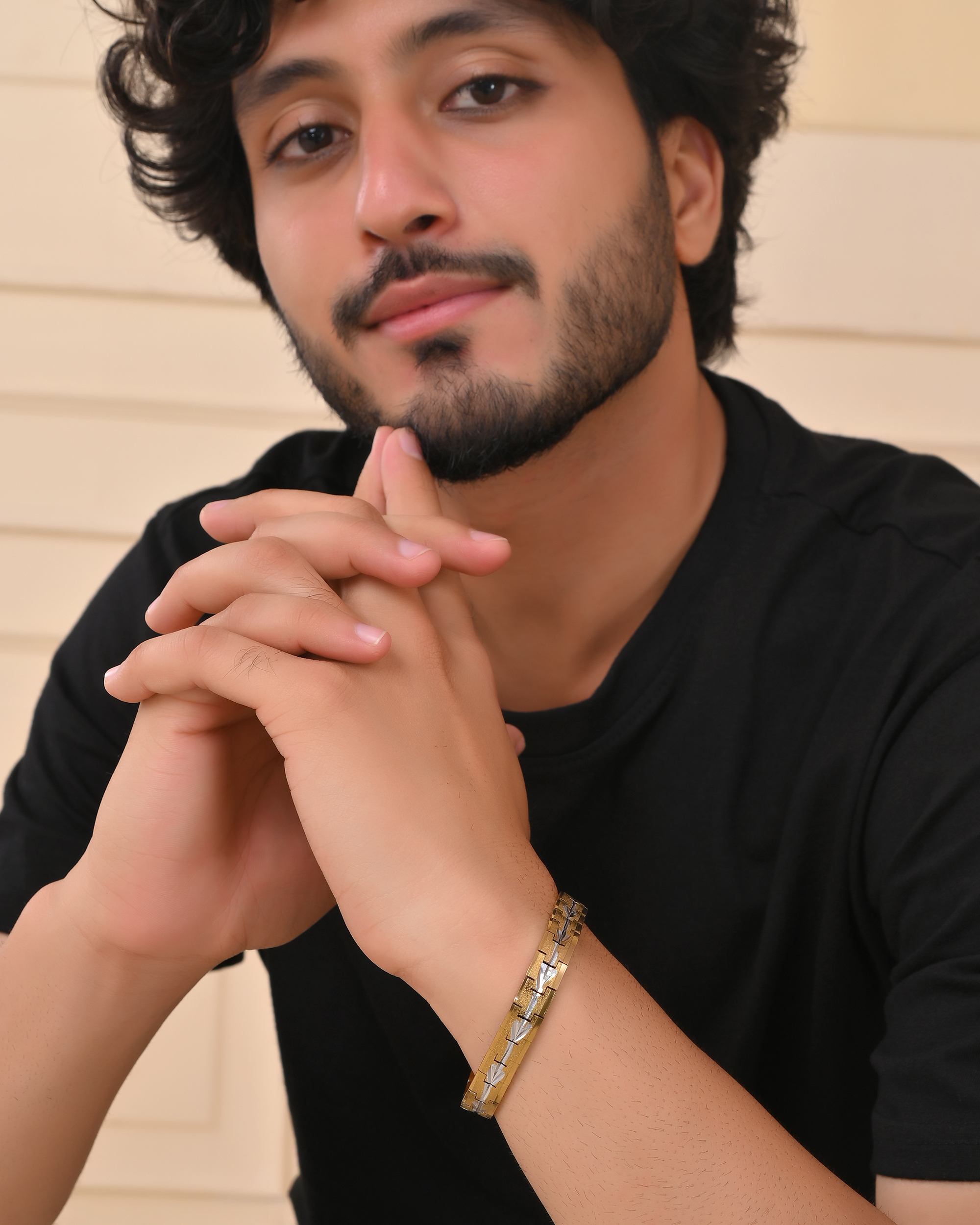 VOJ Textured Double Toned Men's Bracelet