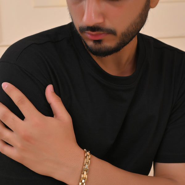 VOJ Golden Link Tungsten Magnetic Bracelet for Men - Distacart