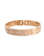 Thumbnail for VOJ Men's Gold Polished Stainless Steel Link Bracelet