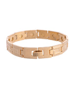 Thumbnail for VOJ Men's Gold Polished Stainless Steel Link Bracelet