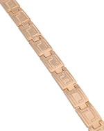 Thumbnail for VOJ Men's Gold Polished Stainless Steel Link Bracelet