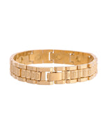 Thumbnail for VOJ Men's Gold-Toned Textured Tungsten Steel Magnetic Bracelet