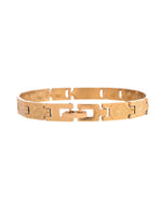 Thumbnail for VOJ Gold And Silver Toned Stainless Steel Textural Bracelet For Men