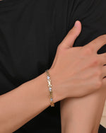 Thumbnail for VOJ Gold And Silver Toned Stainless Steel Designer Bracelet For Men