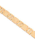 Thumbnail for VOJ Men Gold-Toned Stainless Steel Textured Chain Bracelet