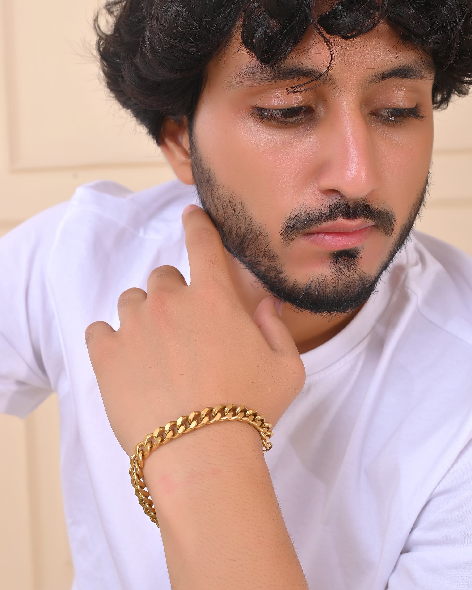 VOJ Stainless Steel Men's Linked Bracelet