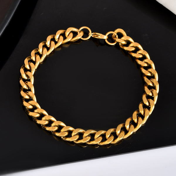 VOJ Stainless Steel Men's Linked Bracelet - Distacart