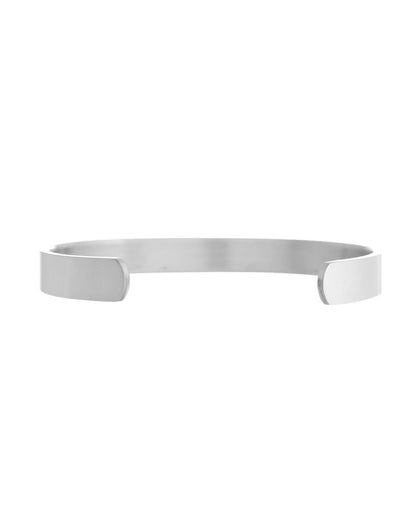 VOJ Silver Plated Stainless Steel Kada Bracelet - Distacart