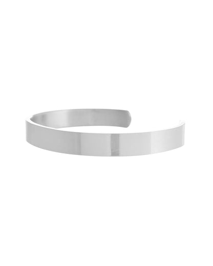VOJ Silver Plated Stainless Steel Kada Bracelet - Distacart