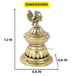 Thumbnail for CraftVatika Peacock Shaped Brass Golden Diya For Decoration