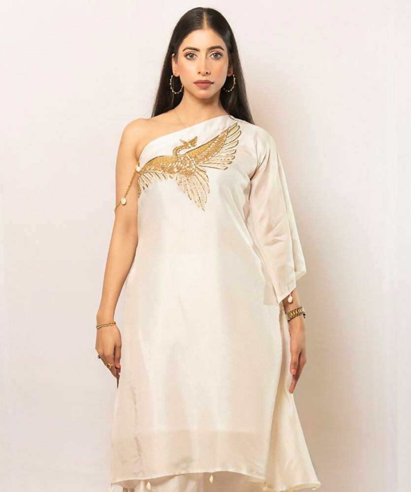 Timaraa Ivory Lumina Silk Co-Ord Set