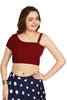 Aastha Fashion Women's Women's Maroon Velvet Solid Readymade Blouse - Distacart