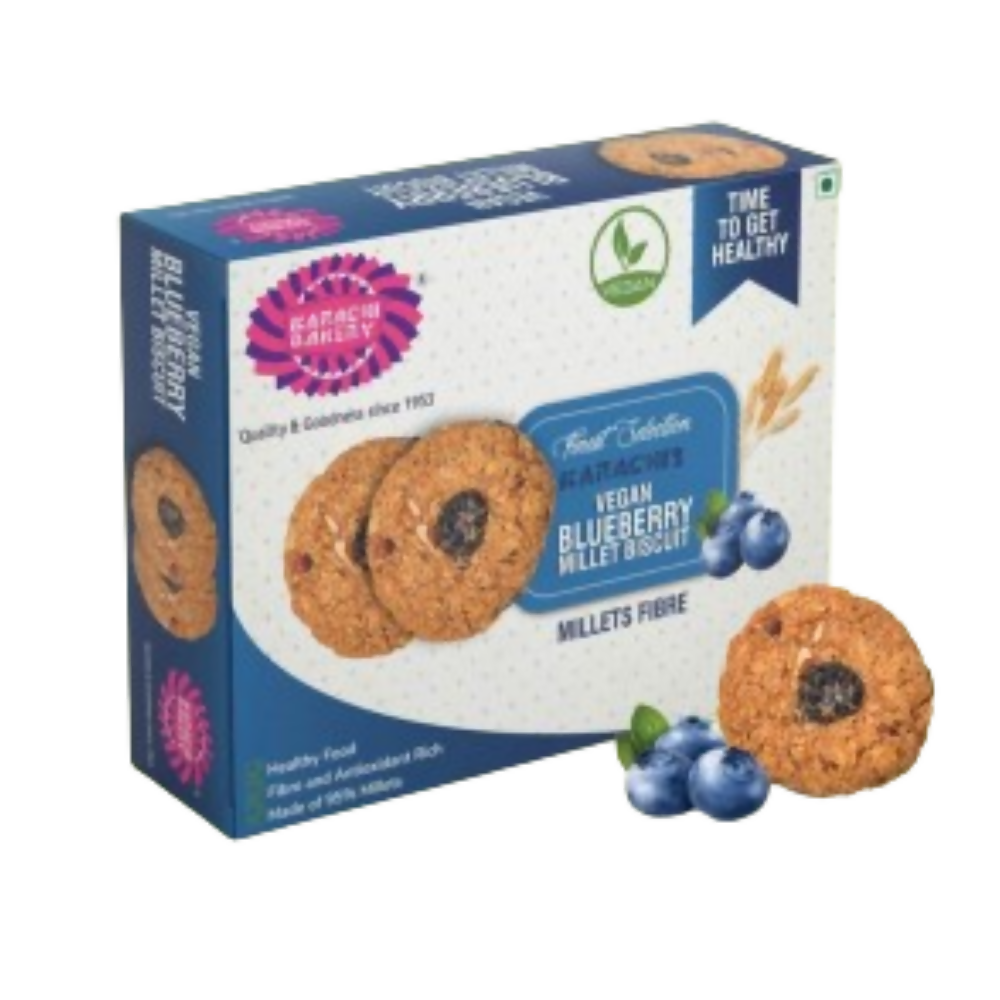 Karachi Bakery Vegan Blueberry Millet Biscuit - Distacart