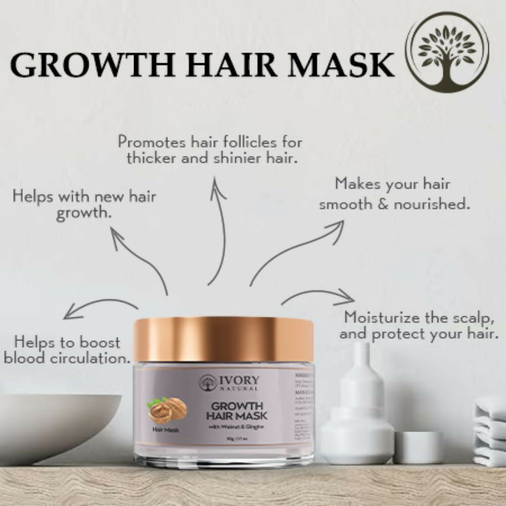Ivory Natural Growth Hair Mask For Thicker Long And Healthier Hair - Distacart