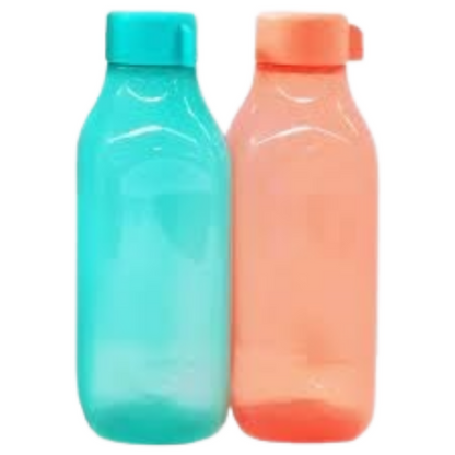 Tupperware Aquasafe Eco Square Fliptop Plastic Bottles - Dista