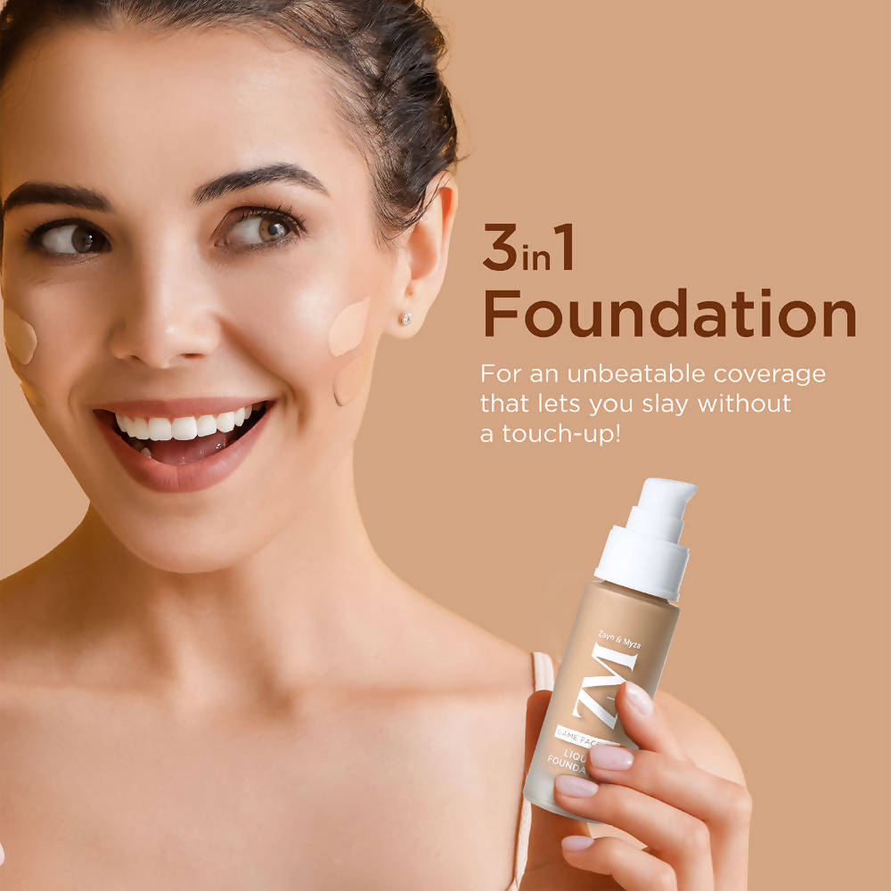 Zayn & Myza Game Face On Liquid Foundation With SPF 25 - Ivory - Distacart