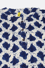 Thumbnail for Ahika Off White Cotton Blend Ethnic Motifs Printed Straight Tunic - Distacart