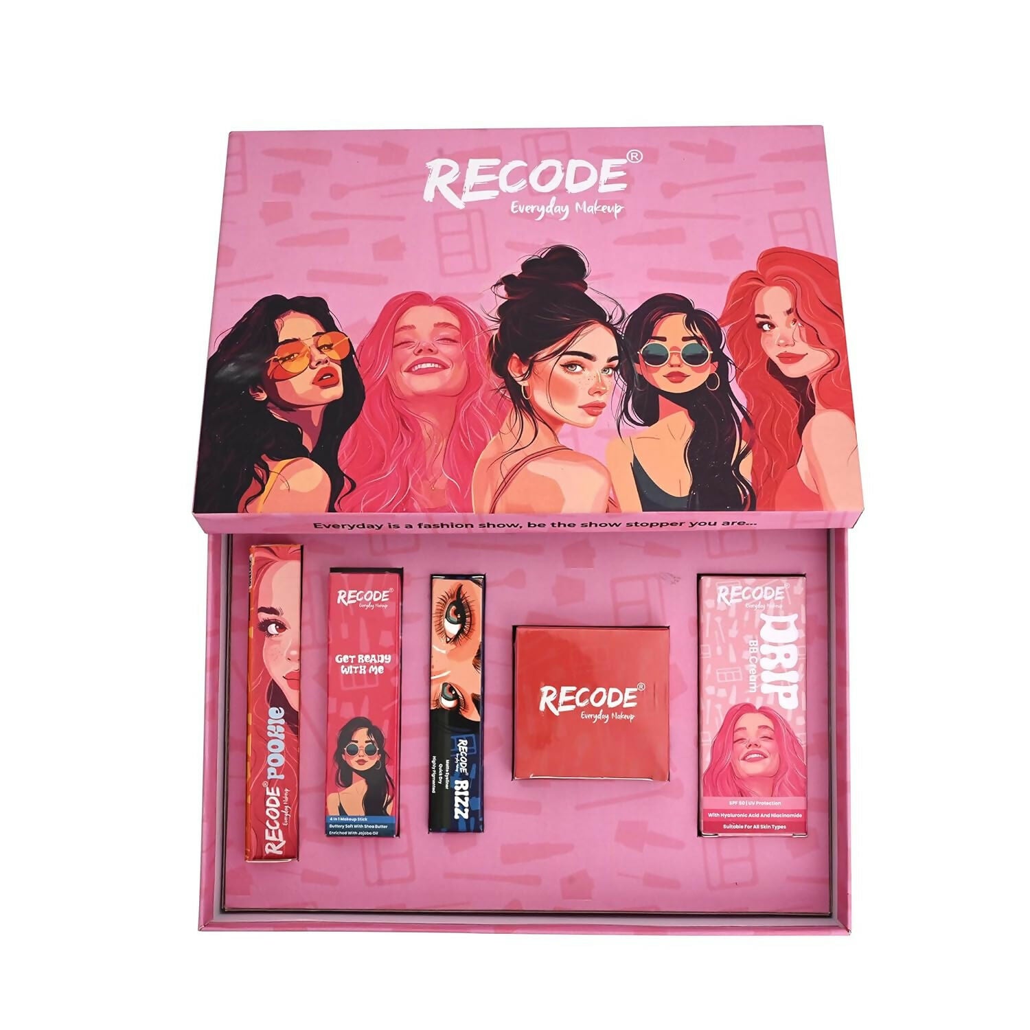Recode Everyday Makeup Box 02 Medium(Yellow Undertone)- 5 in 1 Combo - Distacart
