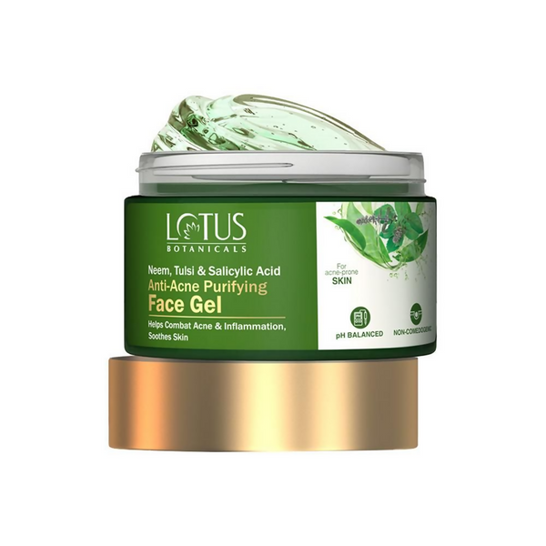 Lotus Botanicals Neem, Tulsi & Salicylic Acid Anti-Acne Purifying Face Gel - Distacart