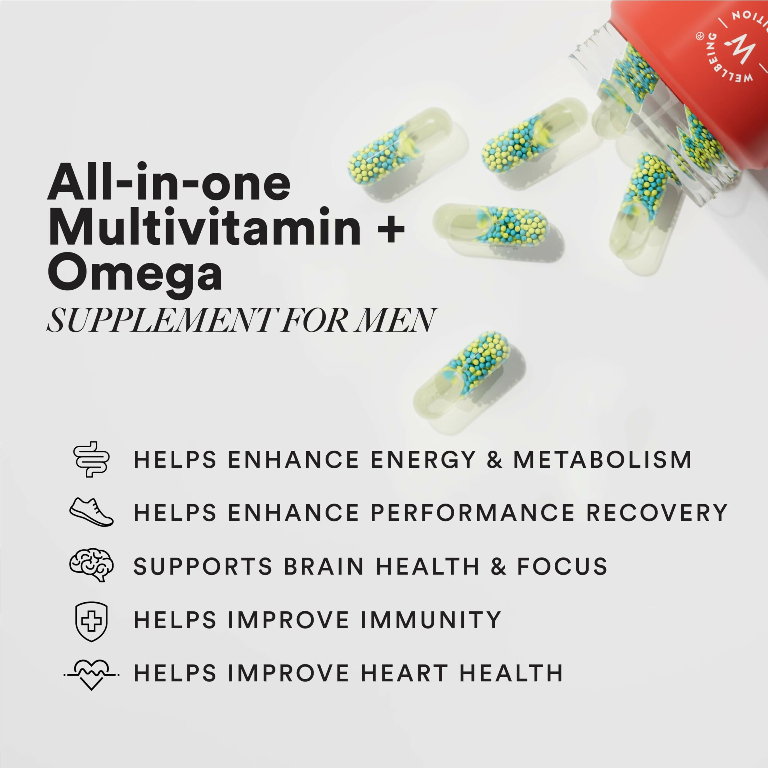 Wellbeing Nutrition Slow Multi + Omega for Him Capsules - Distacart