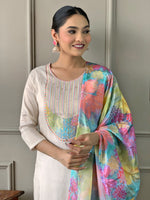 Thumbnail for Teeya Creation Chiku Colour Viscose Simar Embroidery Work Fully Stitched Kurti Set - Distacart