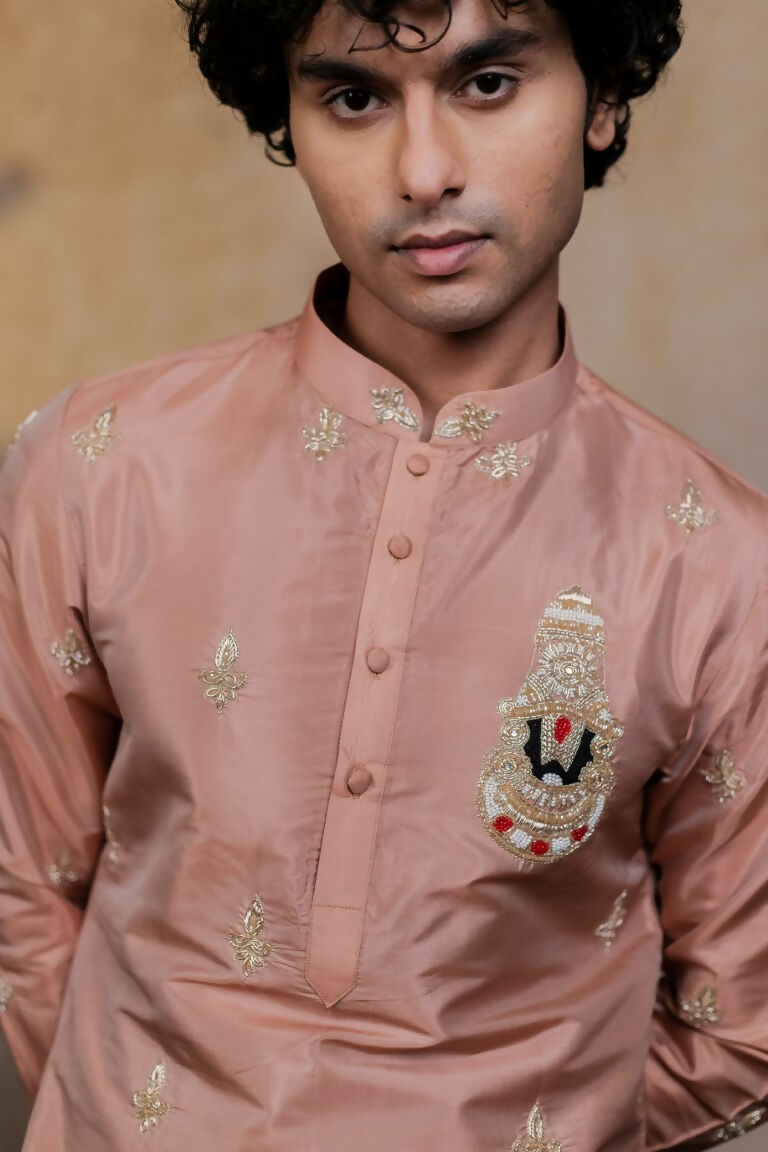 Semi Pattu Copper Balaji Ratna Pattu Set By Hilo Design