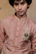 Thumbnail for Semi Pattu Copper Balaji Ratna Pattu Set By Hilo Design