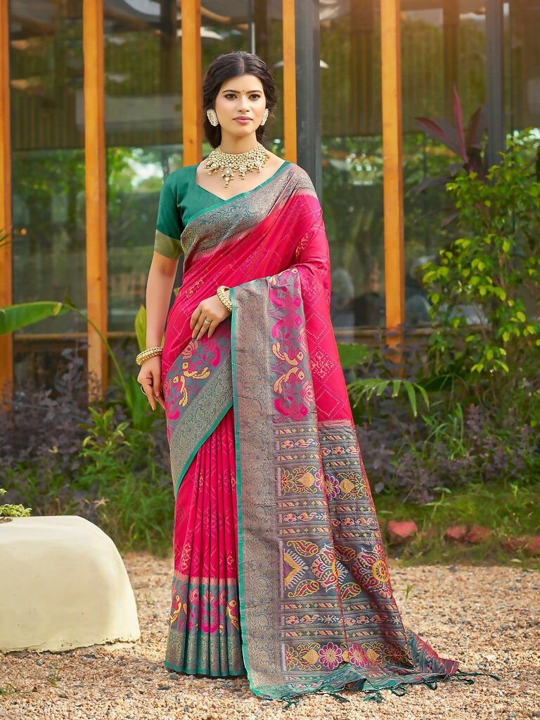 Shree Shyam Fashion Red Soft Silk Saree - Distacart