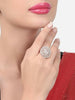 Joban Fashion Silver Brass Adjustable Ring - Distacart