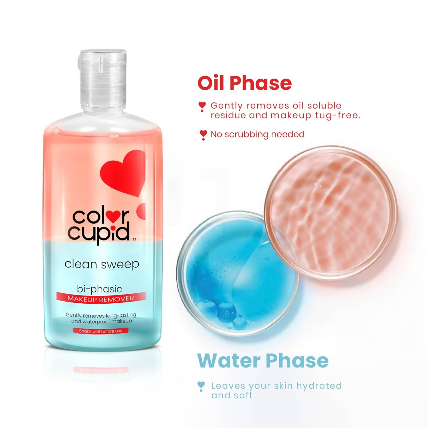 Color Cupid Bi-Phase Makeup Remover | For lips, eyes and face - Distacart