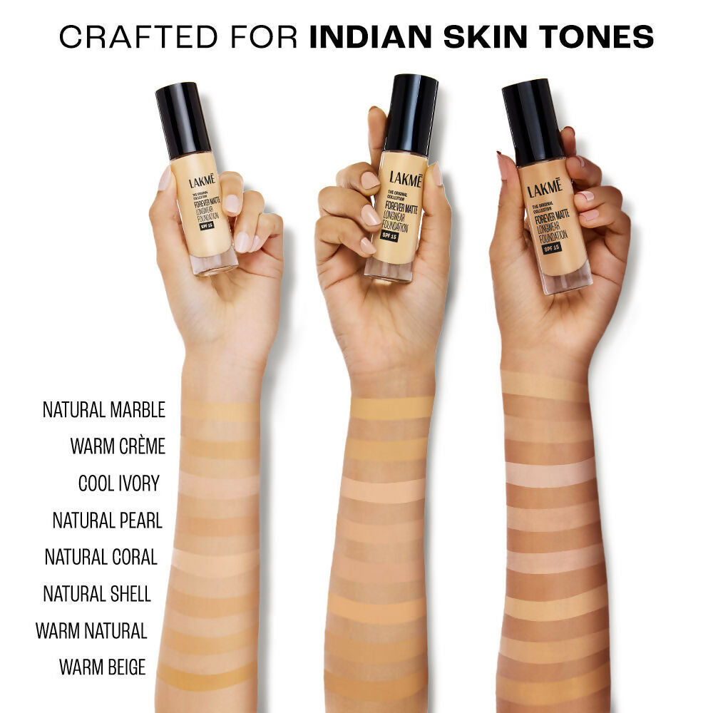 Lakme Forever Matte Longwear Foundation - Warm Creme - Distacart