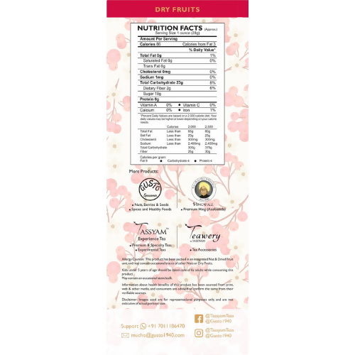 Tassyam Organics Premium Imported Dried Cranberries - Pouch - Distacart