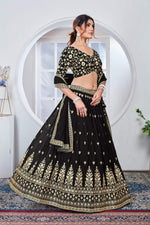 Thumbnail for Lehenga Mart Designer Wedding Lehenga Choli For Women - Black - Distacart