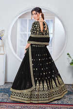 Thumbnail for Lehenga Mart Designer Wedding Lehenga Choli For Women - Black - Distacart