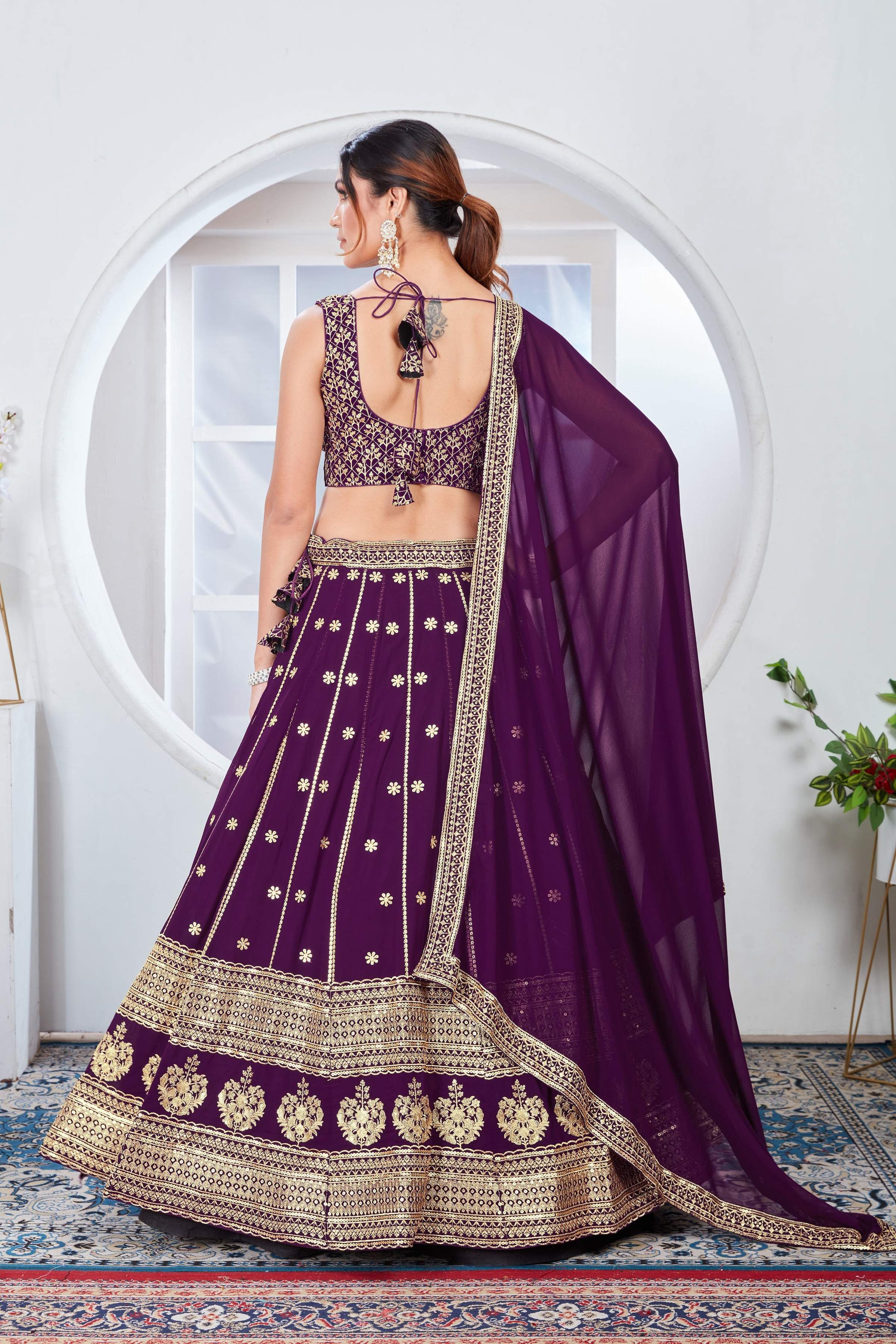 Lehenga Mart Designer Wedding Lehenga Choli For Women - Purple - Distacart