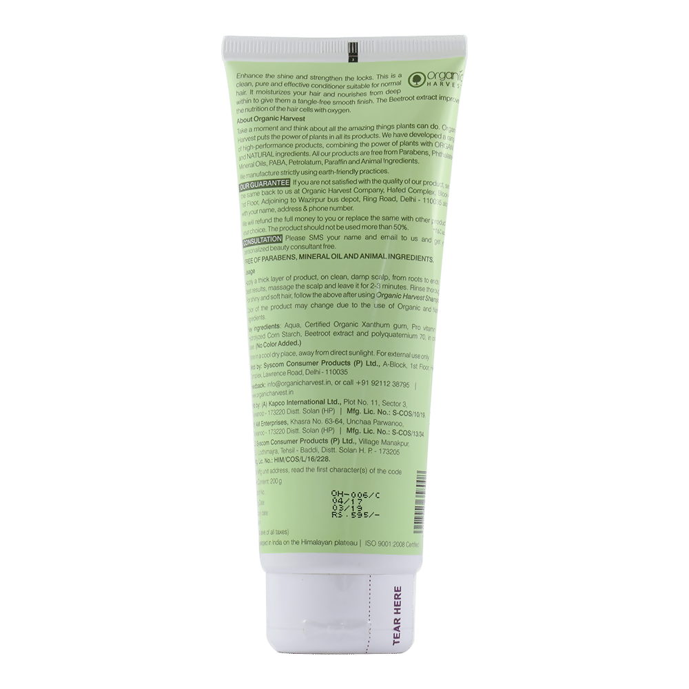 Organic Harvest Conditioner for Normal Hair - Beetroot Extract - Distacart