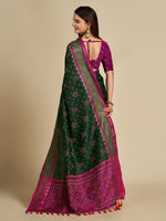 Thumbnail for Vedant Vastram Bottle Green Color Kanjeevaram Silk Saree - Bottle Green - Distacart