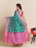 Thumbnail for Vedant Vastram Rama Color Kanjeevaram Silk Saree - Rama - Distacart