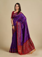 Thumbnail for Vedant Vastram Violet Color Kanjeevaram Silk Saree - Violate - Distacart