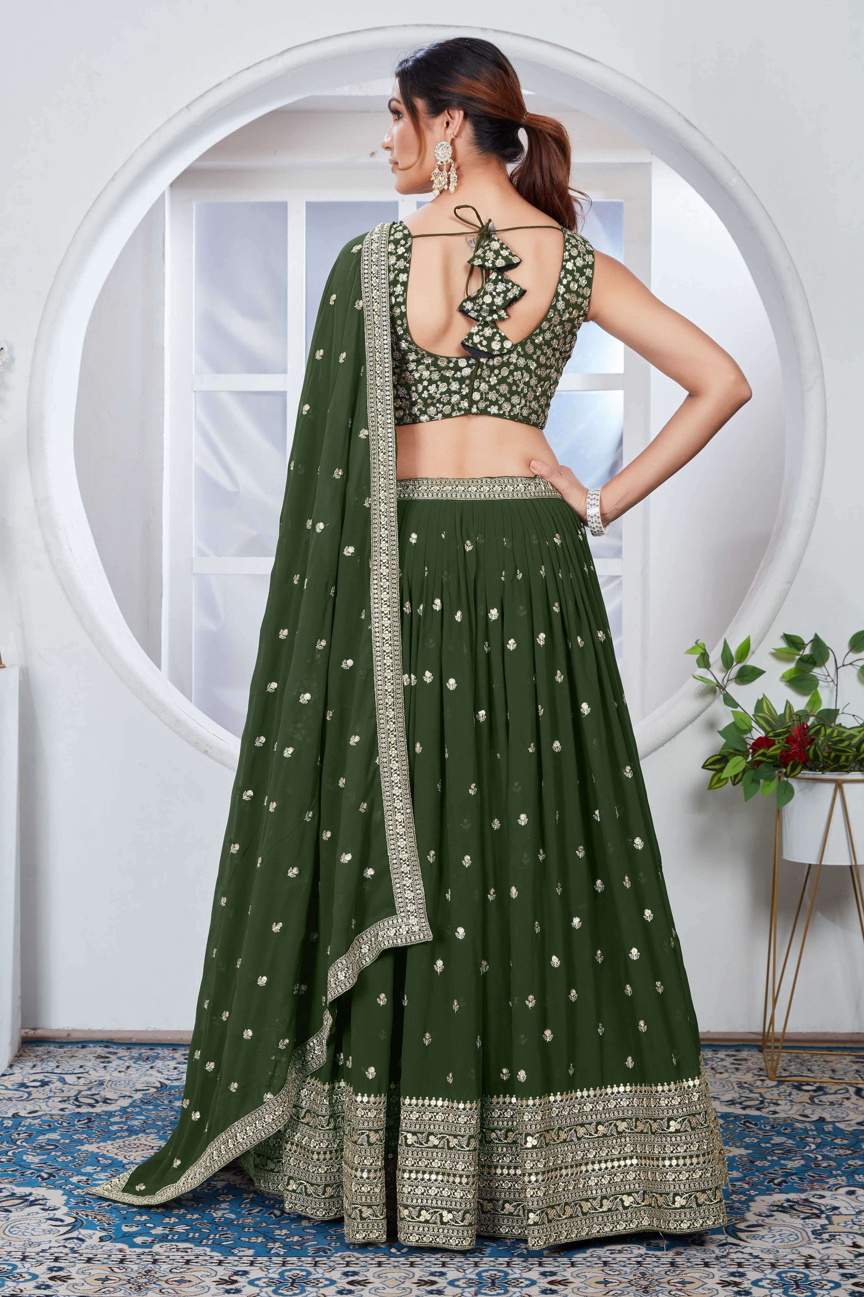 Lehenga Mart Designer Wedding Lehenga Choli For Women - Mehndi - Distacart