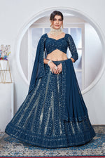 Thumbnail for Lehenga Mart Designer Wedding Lehenga Choli For Women - Rama - Distacart