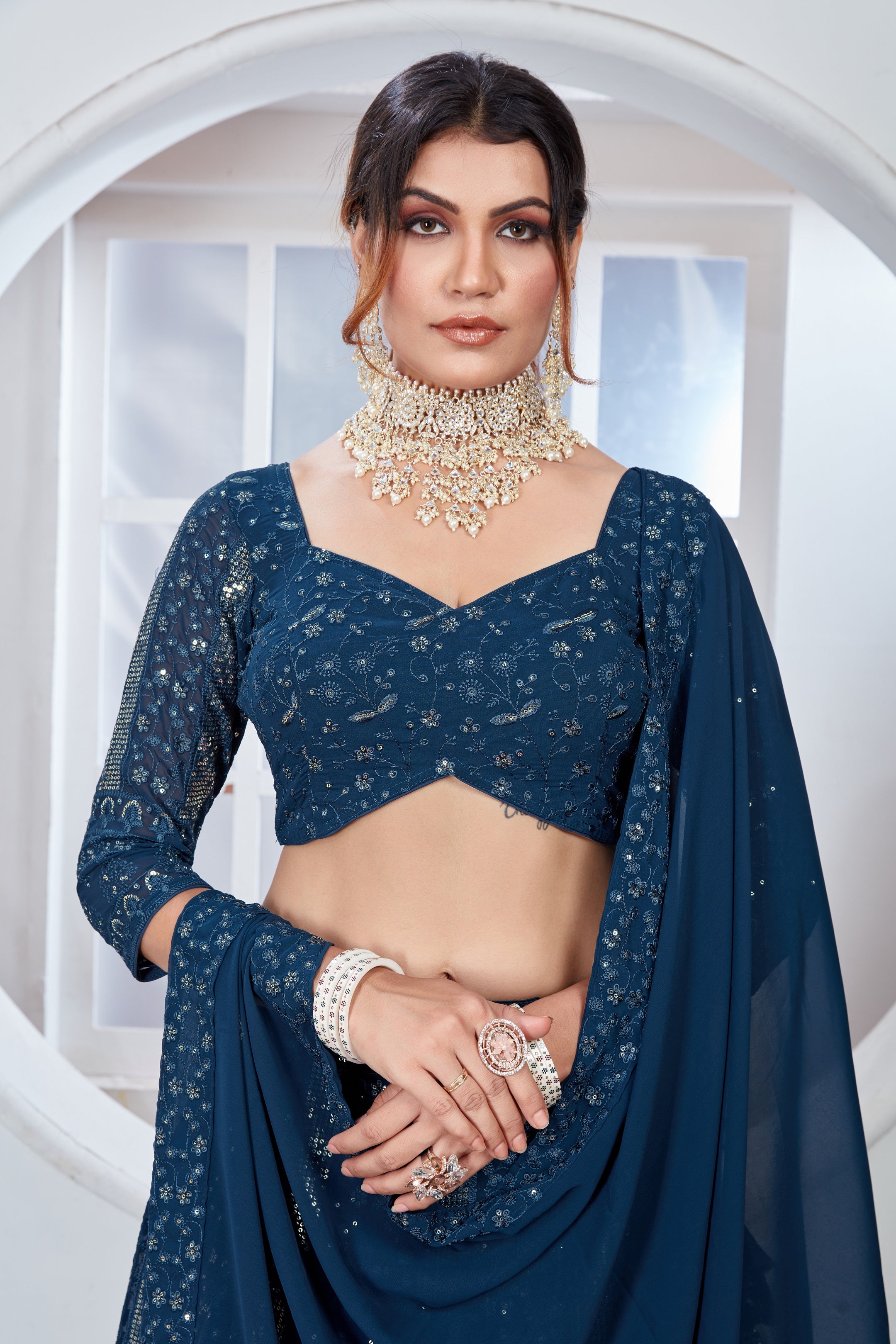 Lehenga Mart Designer Wedding Lehenga Choli For Women - Rama - Distacart