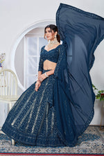 Thumbnail for Lehenga Mart Designer Wedding Lehenga Choli For Women - Rama - Distacart