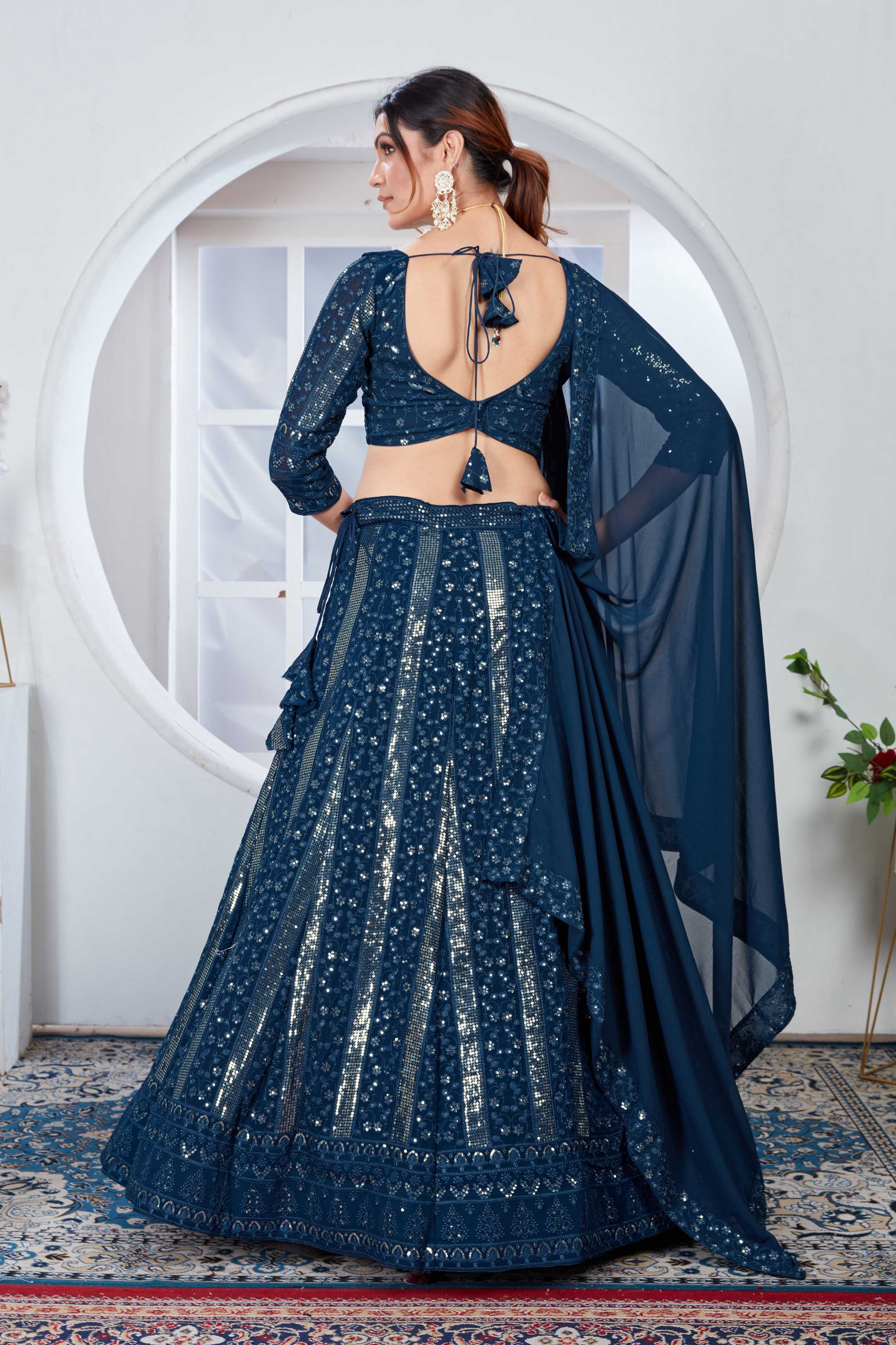 Lehenga Mart Designer Wedding Lehenga Choli For Women - Rama - Distacart