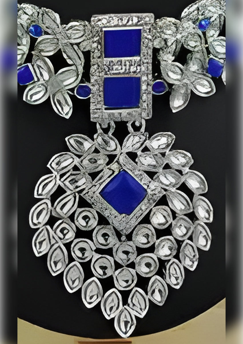 Jewel City Exquisite Crystal Flower Necklace Set - Distacart